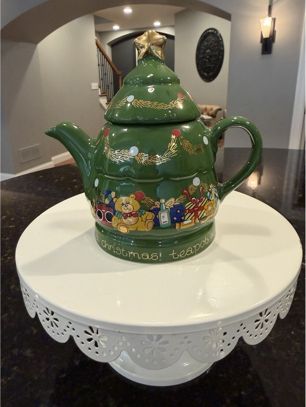 Wade English Life Teapot Green Christmas Tree Made In England